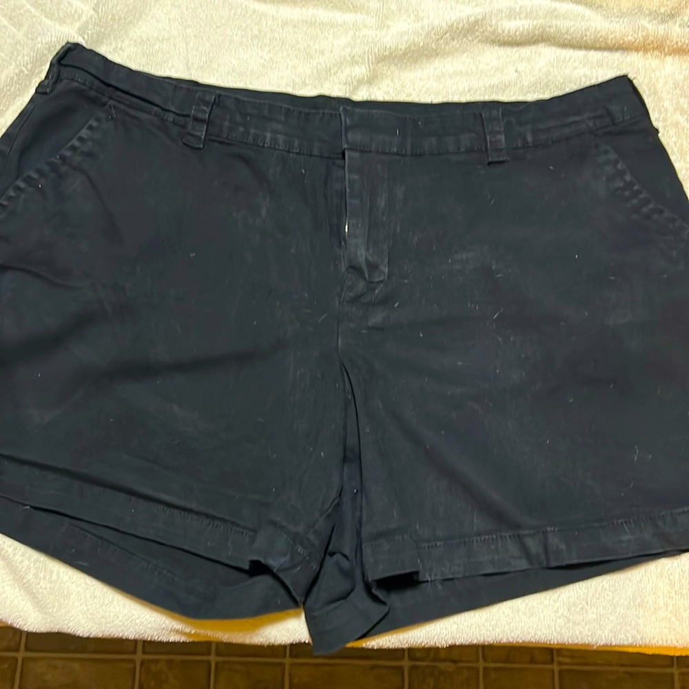 Lane Bryant Black chino shorts